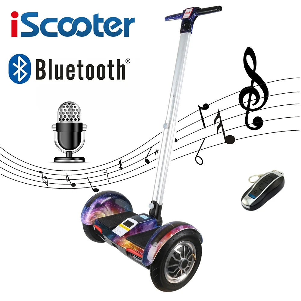 ХОВЕРБОРДА 10 дюймов два колёса балансируя Скутер samsung батарея Bluetooth ключ с ручкой