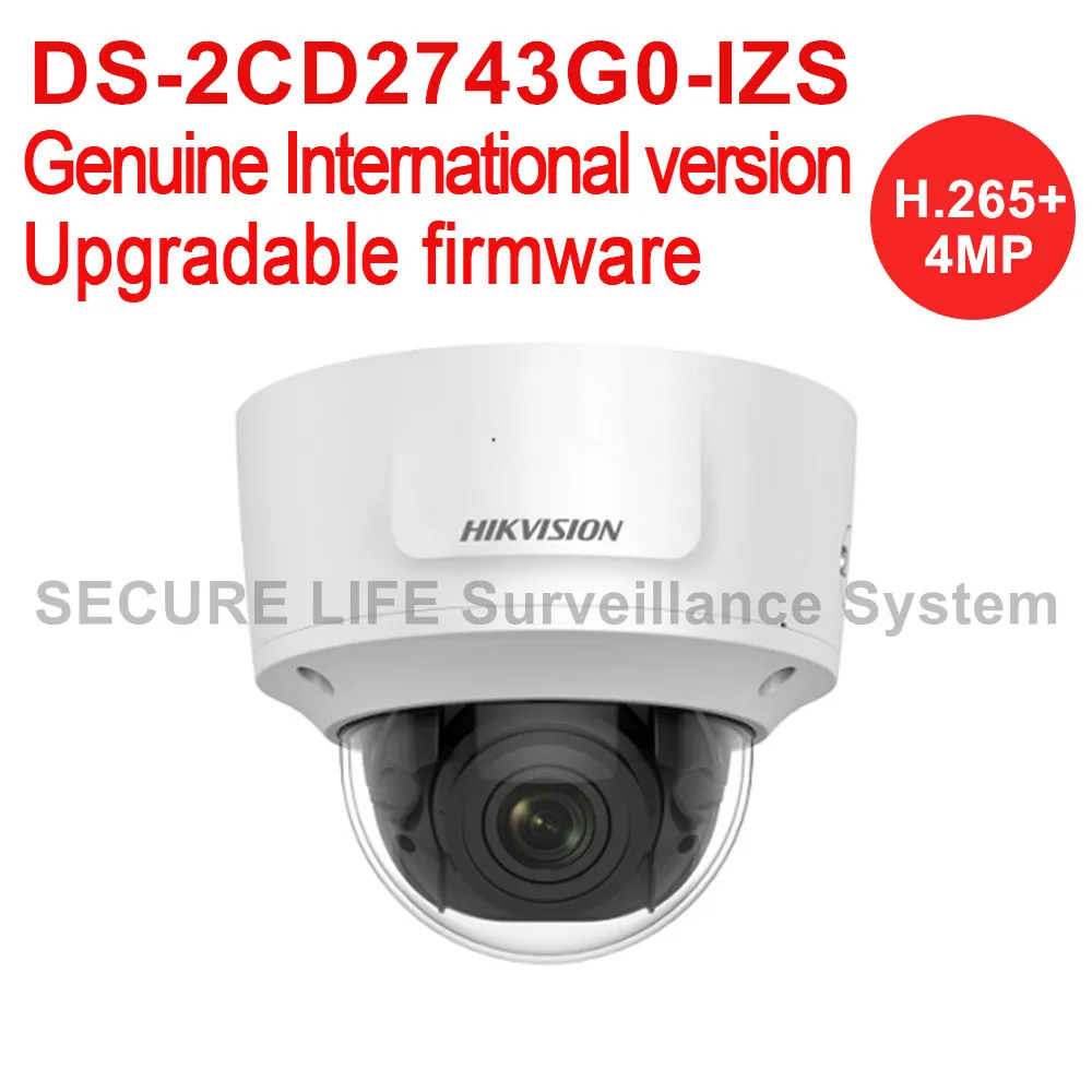 Hikvision DS 2CD2743G0 IZS английская версия 4MP ИК VF купольная сетевая IP CCTV Камера POE 30 м morterized
