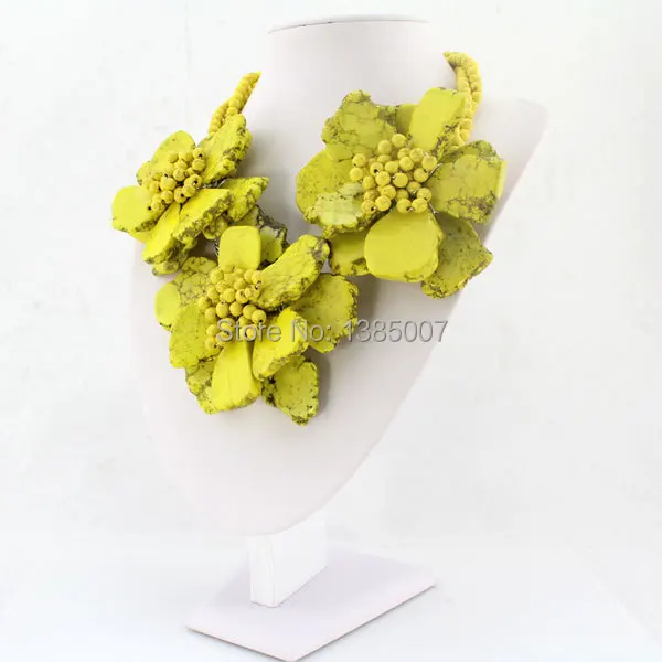 Модное желтое ожерелье в африканском стиле с бусинами для вечеринки подружки