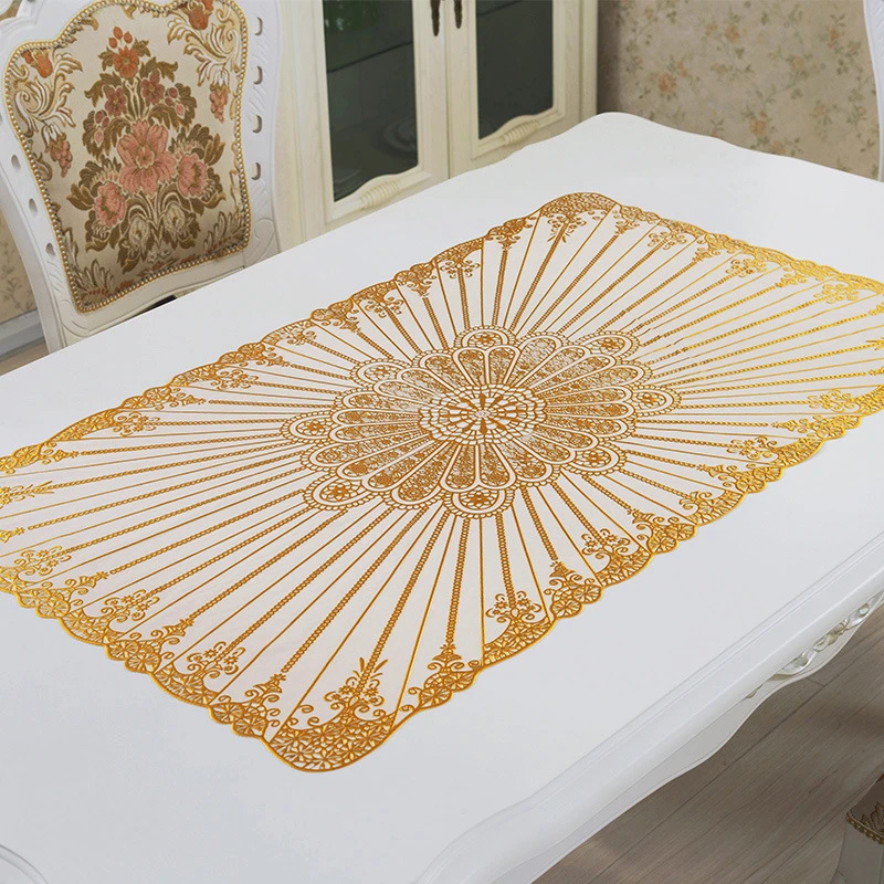 Скатерть из ПВХ водонепроницаемая прямоугольная жаккарда для украшения