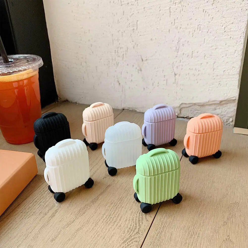 Милый багаж Bluetooth беспроводной чехол для наушников AirPods защитный Аксессуары кожи