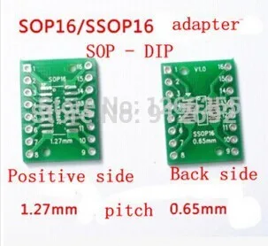 20 шт./лот SOP16 SSOP16 TSSOP16 SOP DIP 0 65/1 27 мм IC адаптер гнездо/Адаптерная пластина/PCB|sop to dip|sop