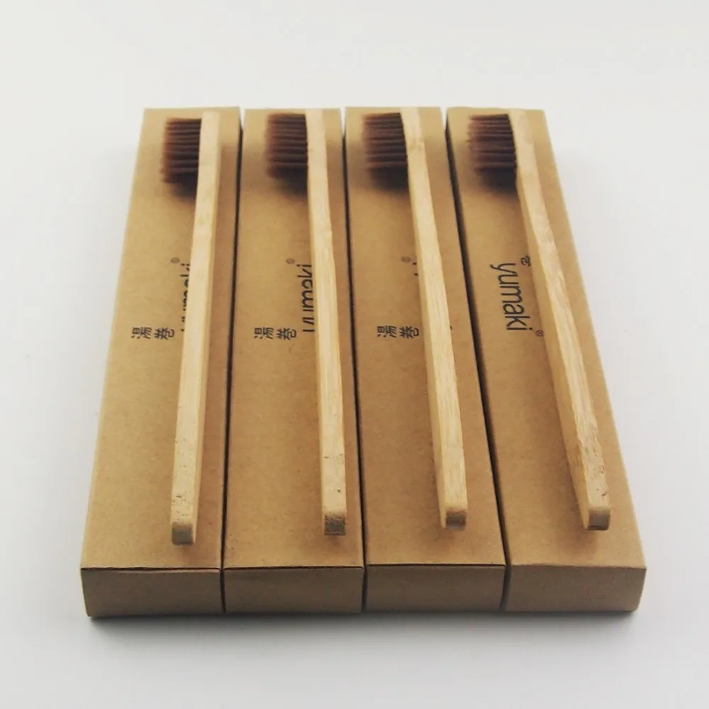 Зубная щетка из 100% бамбукового волокна 50 шт.|wood toothbrush|toothbrush woodnovelty toothbrush |