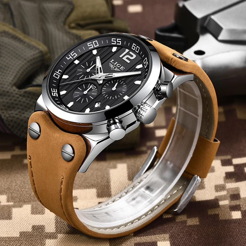 Reloj Hombre LIGE новые мужские часы военные армейские брендовые Роскошные Спортивные