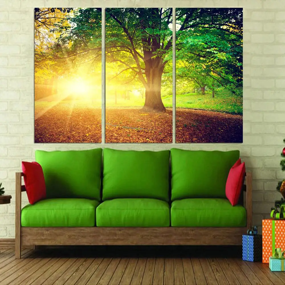 

3 Panel printed painting Tree Painting Canvas Wall Art Picture Home Decoration Living Room Canvas Modern painting LS146