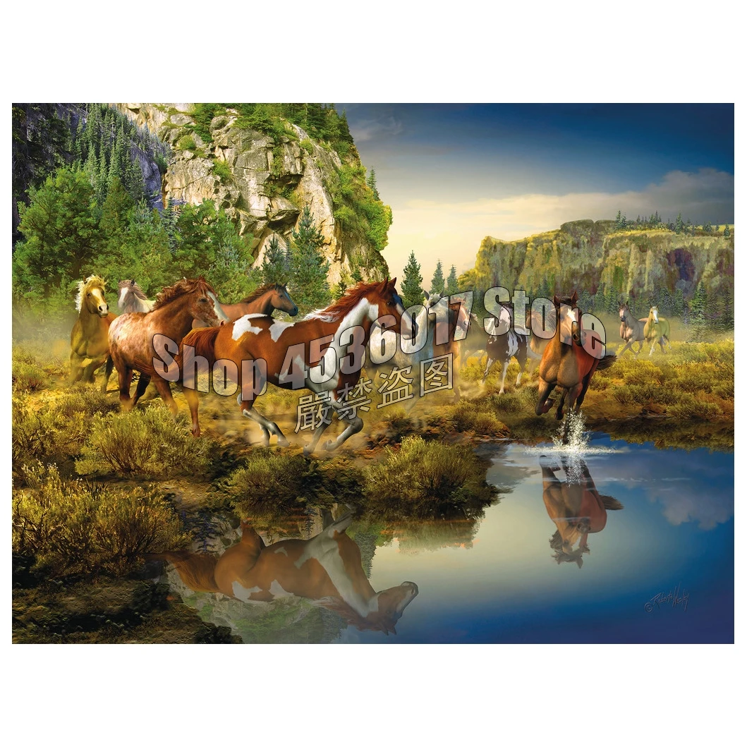 

Wild Horses Diy Diamond Mosaic Animals Diamond Painting Cross Stitch Diamond Embroidery landscape Pattern Rhinestone Decoration