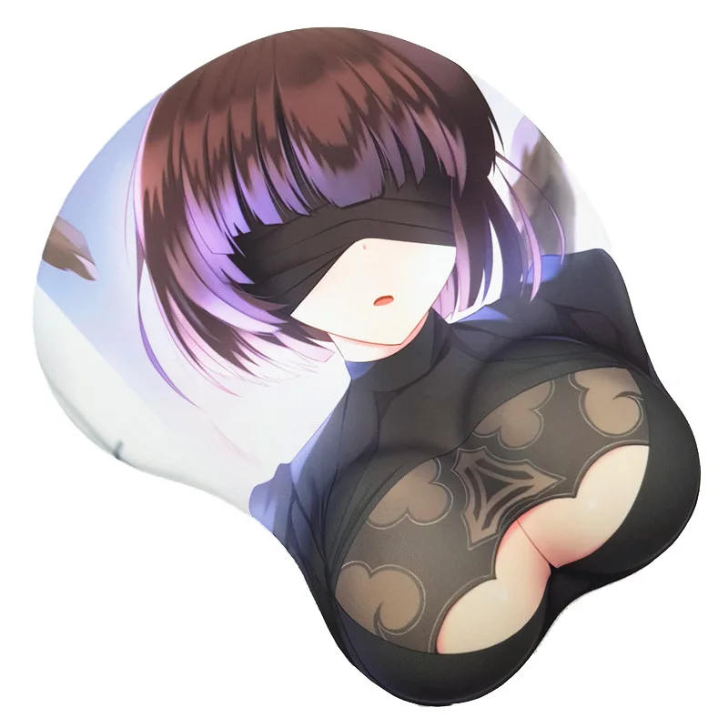 Игровые 3D коврики для мыши NieR:Automata 2B Женская грудь коврик с силиконовым гелем