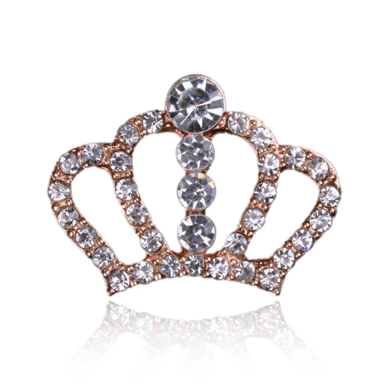 10 шт. Bling Flatback Корона Металл полный горный хрусталь кнопки сплава свадебный венец
