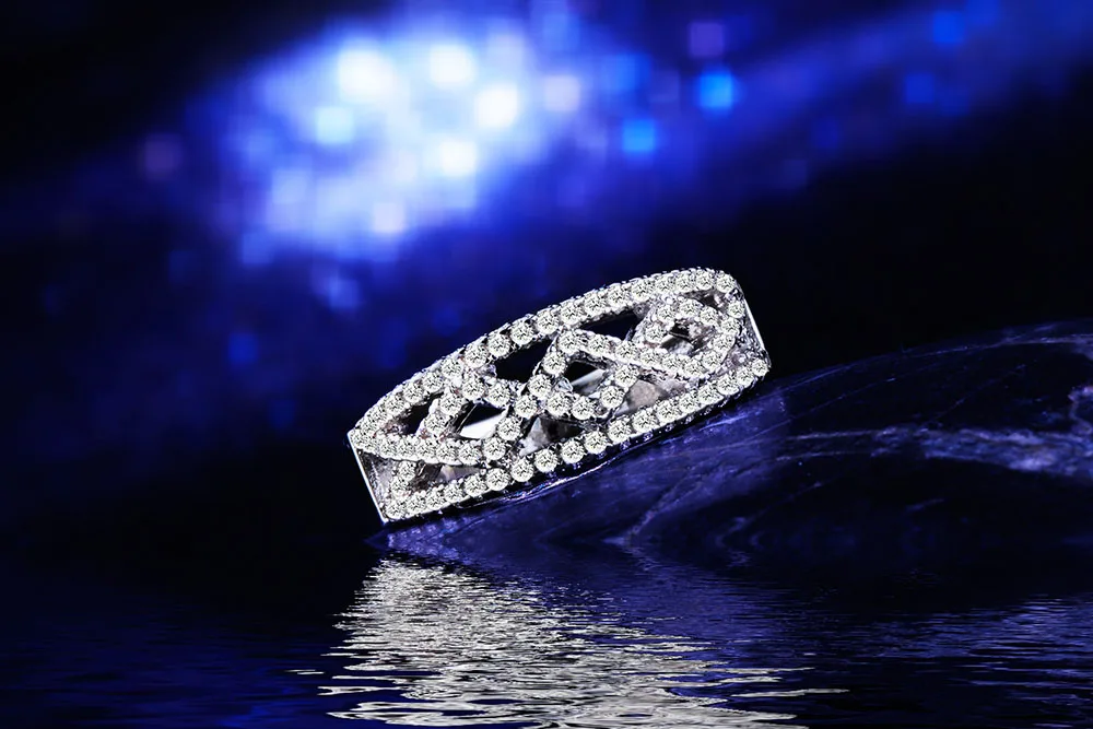 Посеребренное Ювелирное кольцо на палец 925mall lady princess cut Cubic Zircon обручальные кольца