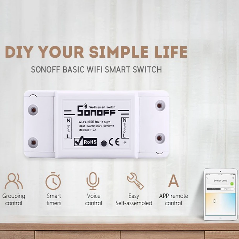 SONOFF умный дом Комплект беспроводной WiFi Температура Влажность 4CH умный переключатель человеческого тела датчик движения пульт дистанционного управления Замена