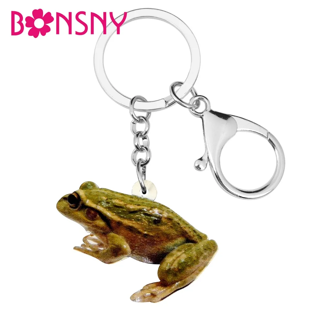 Акриловая лягушка Bonsny яркие украшения в виде животных для женщин и девушек