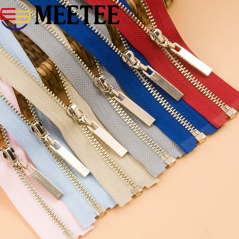 2 метра Meetee 3# металлическая молния без слайдера двойная тяга для одежды кошелек Сумочка Рюкзак DIY аксессуары для шитья ручной работы ZA202