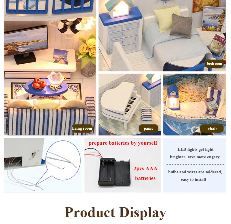 Кукольный дом DIY Миниатюрный Кукольный домик сборные наборы дом игрушка с мебелью деревянные куклы игрушечные дома для детей подарок на день рождения
