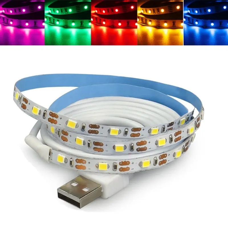 1 шт. 5 В USB кабель силовой светодиодный светильник полоса RGB 3528 50 см для ТВ фона