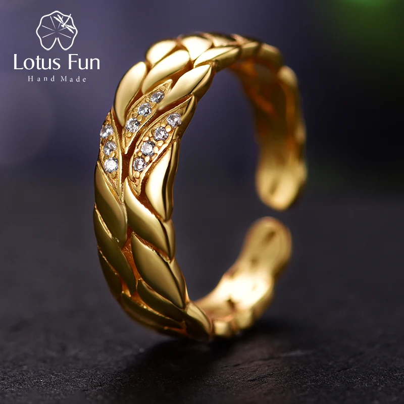 Женское кольцо с лепестками цветка астры Lotus Fun дизайнерское ювелирное изделие