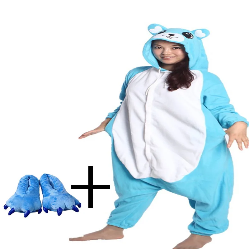 Китайский рынок онлайн синяя мышка Onesie Footed Пижама Хэллоуин косплей зимняя пижама