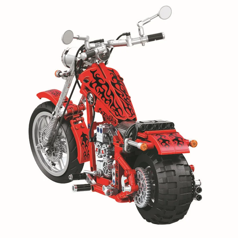 Technic Harley мотоцикл строительные блоки наборы кирпичи классическая модель