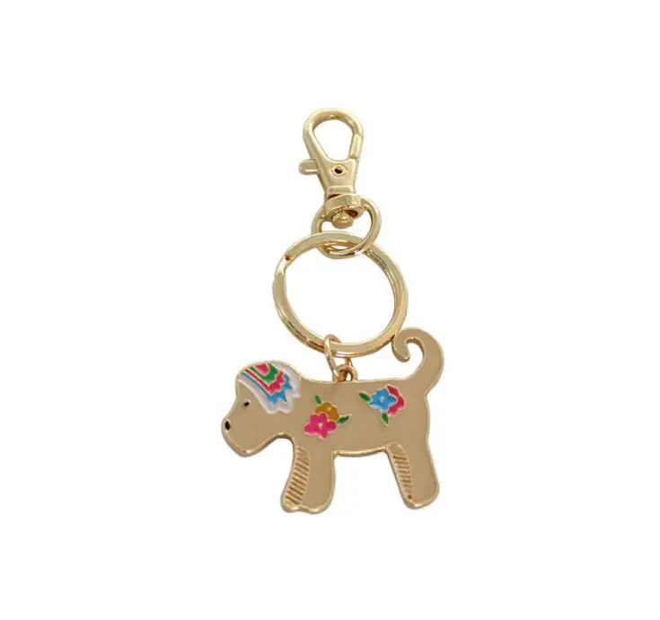 dog Timlee X078 брелок для ключей в виде животных, альпака, собаки, фламинго, сова, крупный рогатый скот, единорог, автомобиль, кактус, сплав, CuteKey Chains - Цвет: dog