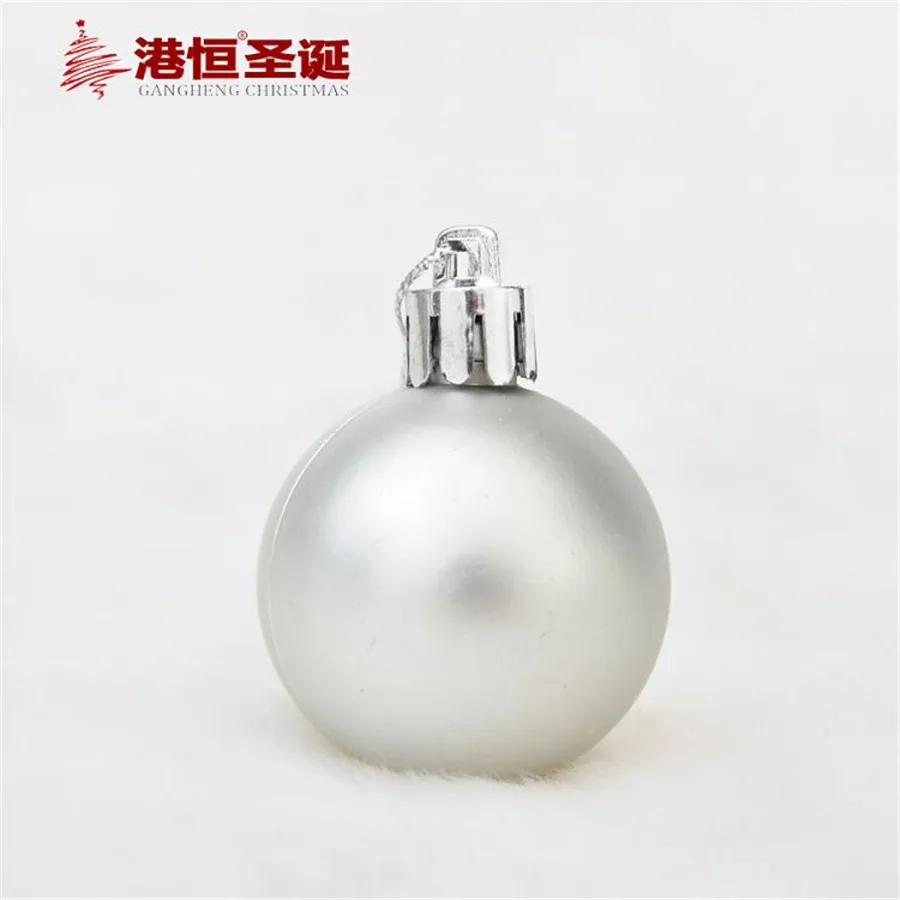 6 шт Матовый Серебряный Рождественский шарик декоративные 4 см 8 Рождественская