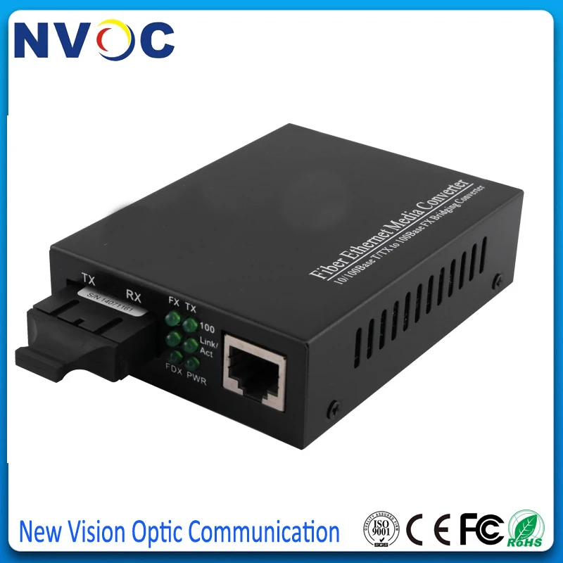 Медиаконвертер Megabit Ethernet 100 МБ/с./с мультимодовое волокно SC 10/100Base TX до 100Base FX 2