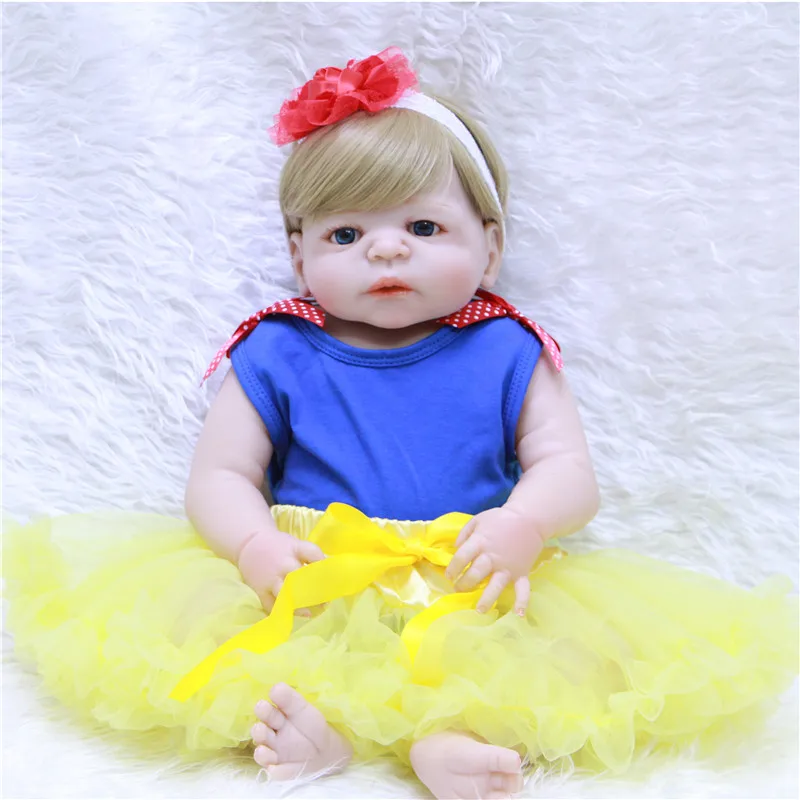 

reborn girl babies doll bebe Princess reborn baby dolls Full Body Silicone 22 Inch baby alive Toys For Girls Gift Brinquedos