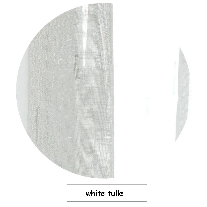 White Tulle Современные двухсторонние жаккардовые тканевые шторы для спальни гостиной пиксельный узор Изысканная Роскошная занавеска «москитная сетка» - Цвет: White Tulle