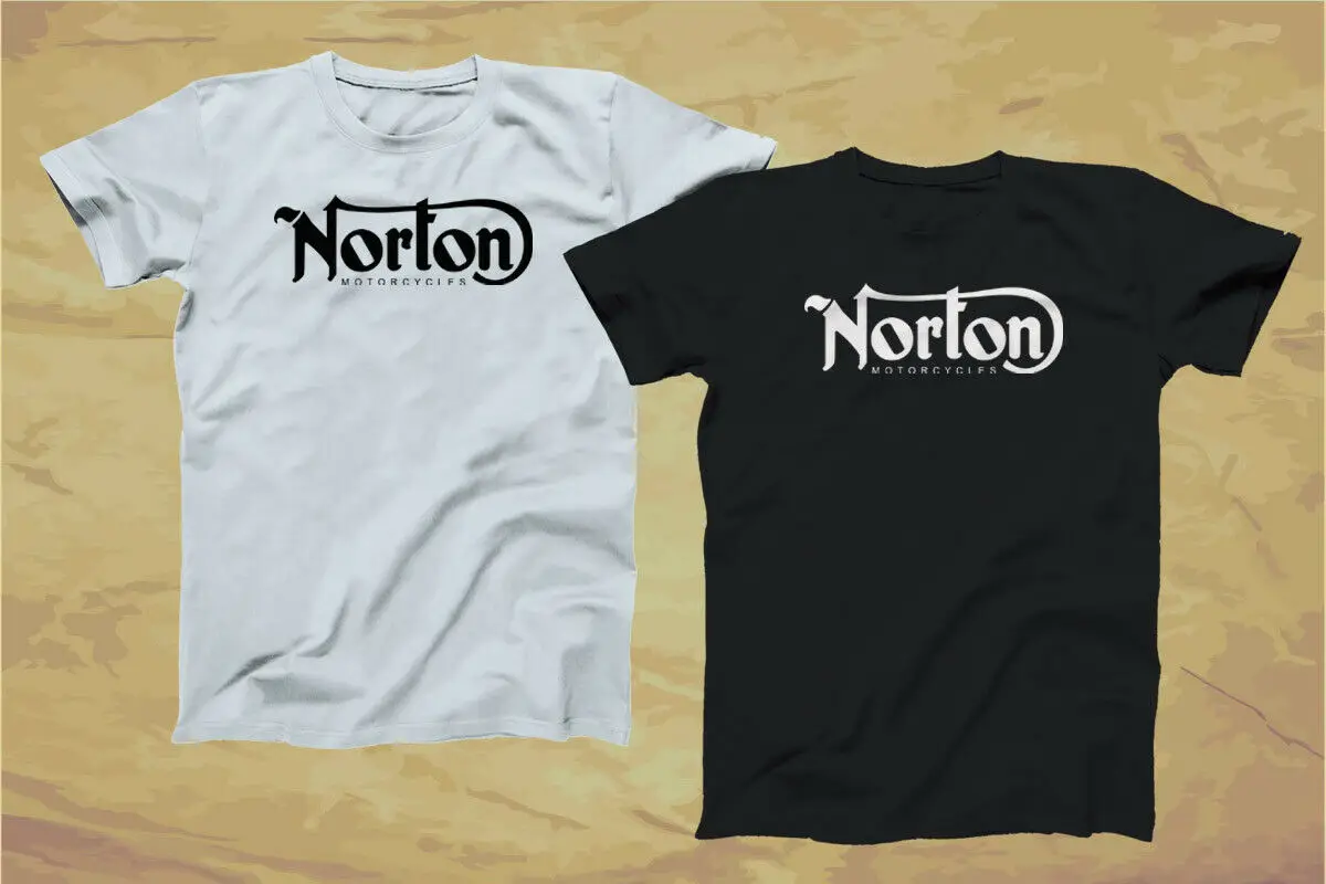 2019 Новая красивая футболка Norton Motorcycle ретро классический логотип мужские черные и