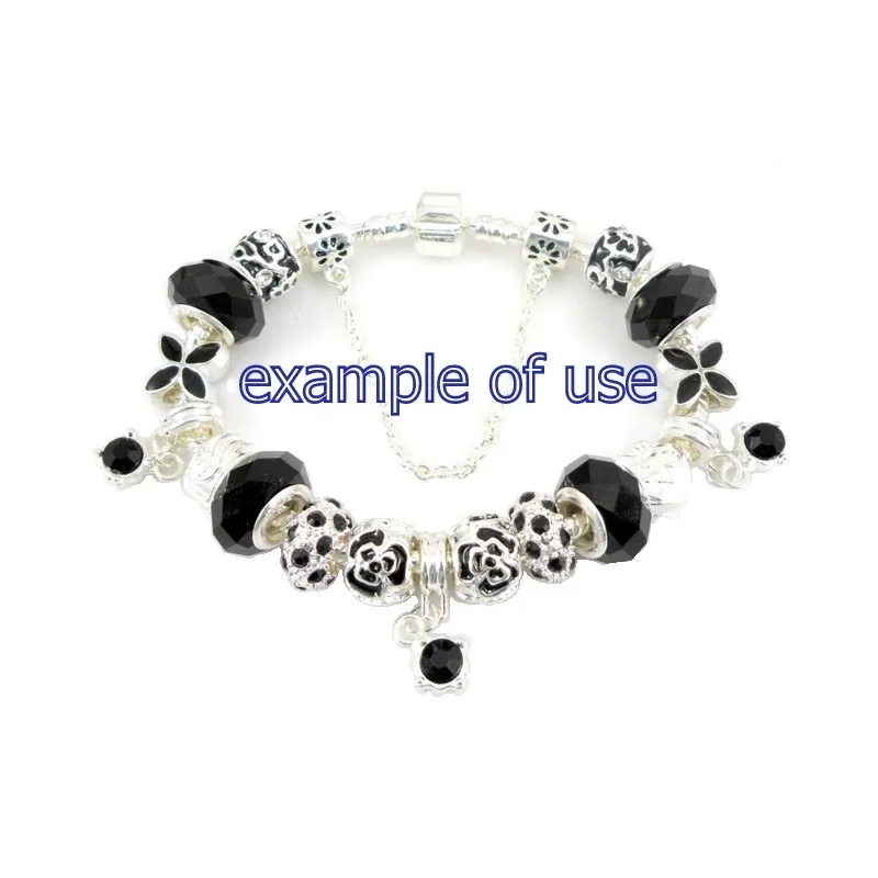 10 шт./лот Модные посеребренные застежки змеиная цепочка очаровательные браслеты