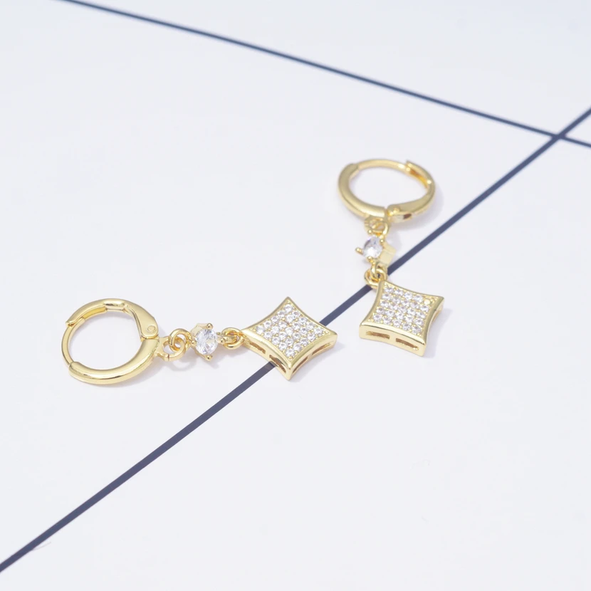 Серьги Квадратные серьги из 2019 в корейском и рыцарском стиле Длинные свисающие