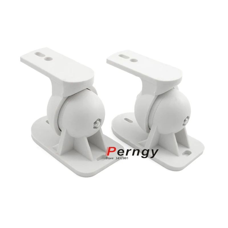 (1pair) SW-03 white 1 Pair Plastic Universal Surround Speaker Wall Mount Bracket Rotate 502 Speaker Hanger 5kg