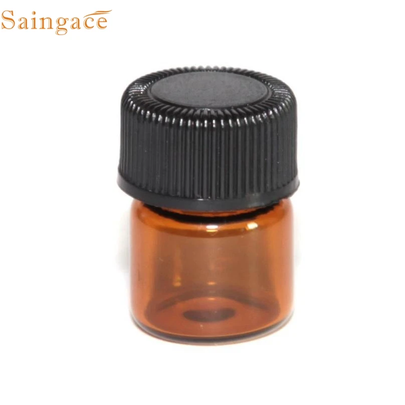 Lovely JY 14 High Quality 2017 Hot Selling 12pc 1 ml Amber Essential Oil Bottle with Orifice Reducer and cap |