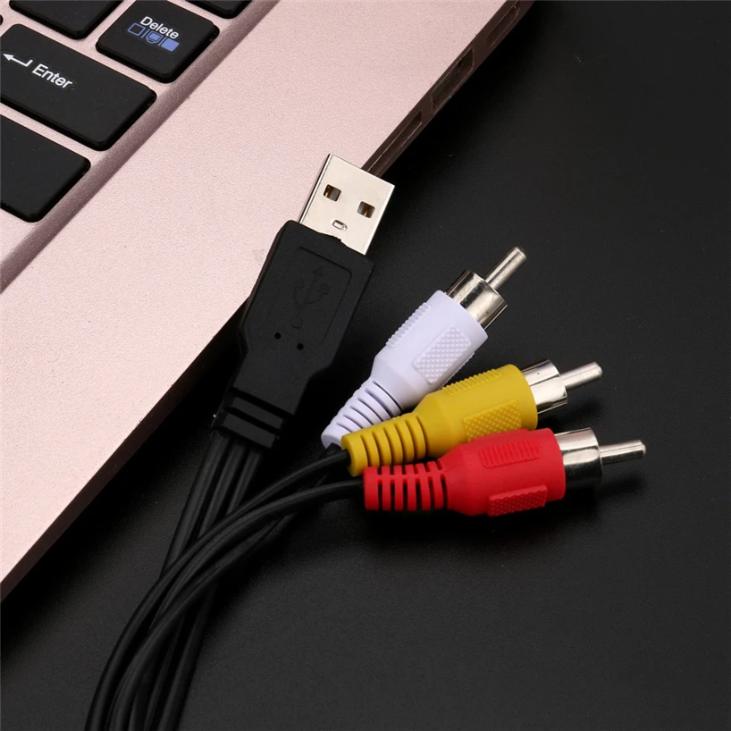 1 5 м/5 футов ТВ Видео линия USB штекер к 3 RCA AV аудио видео кабель адаптер для HD TV DVD