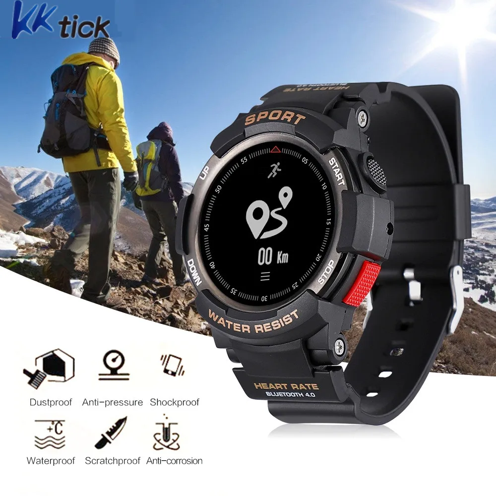 

Original new KKTICK F6 Smart watch Waterproof Bluetooth 4.0 Sleep Monitor Remote Camera Watch Men Outdoor Sports for iOS Stylish