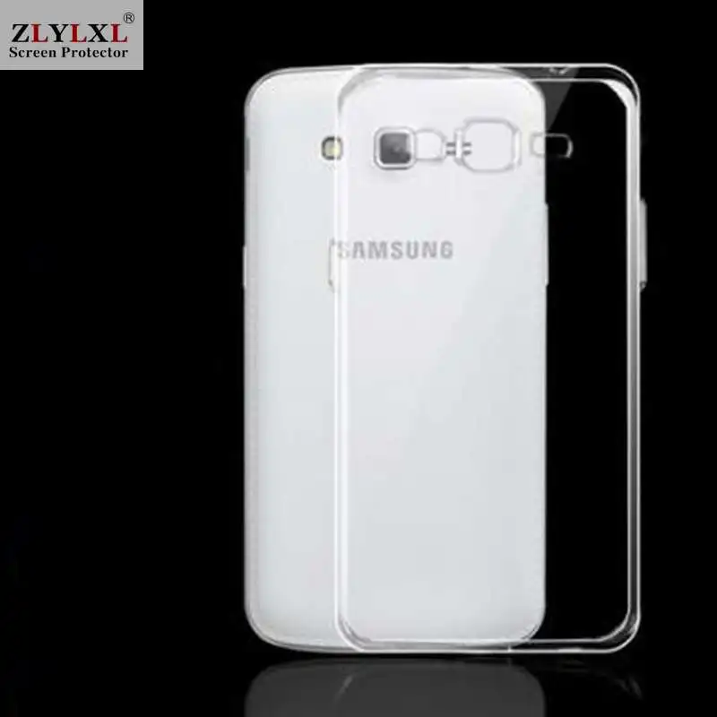 Мягкий прозрачный ТПУ силиконовый чехол для телефона задняя крышка samsung galaxy grand 2