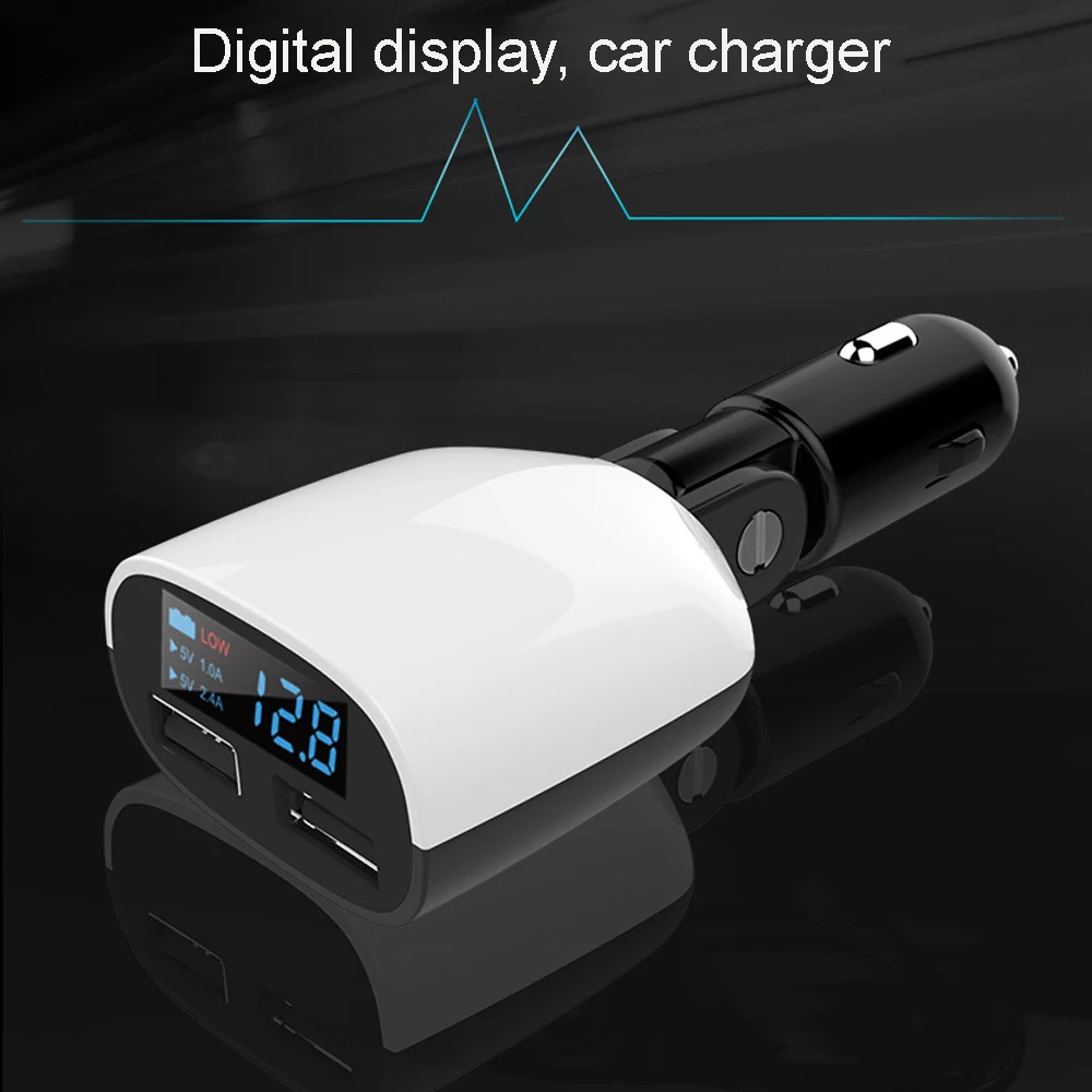 Hopeda 2 USB светодиодный Экран 3.4A QC 3.0 быстрый автомобиль Зарядное устройство для