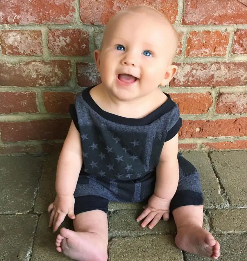 Летние комбинезоны для новорожденных мальчиков и девочек 4 июля полосатый