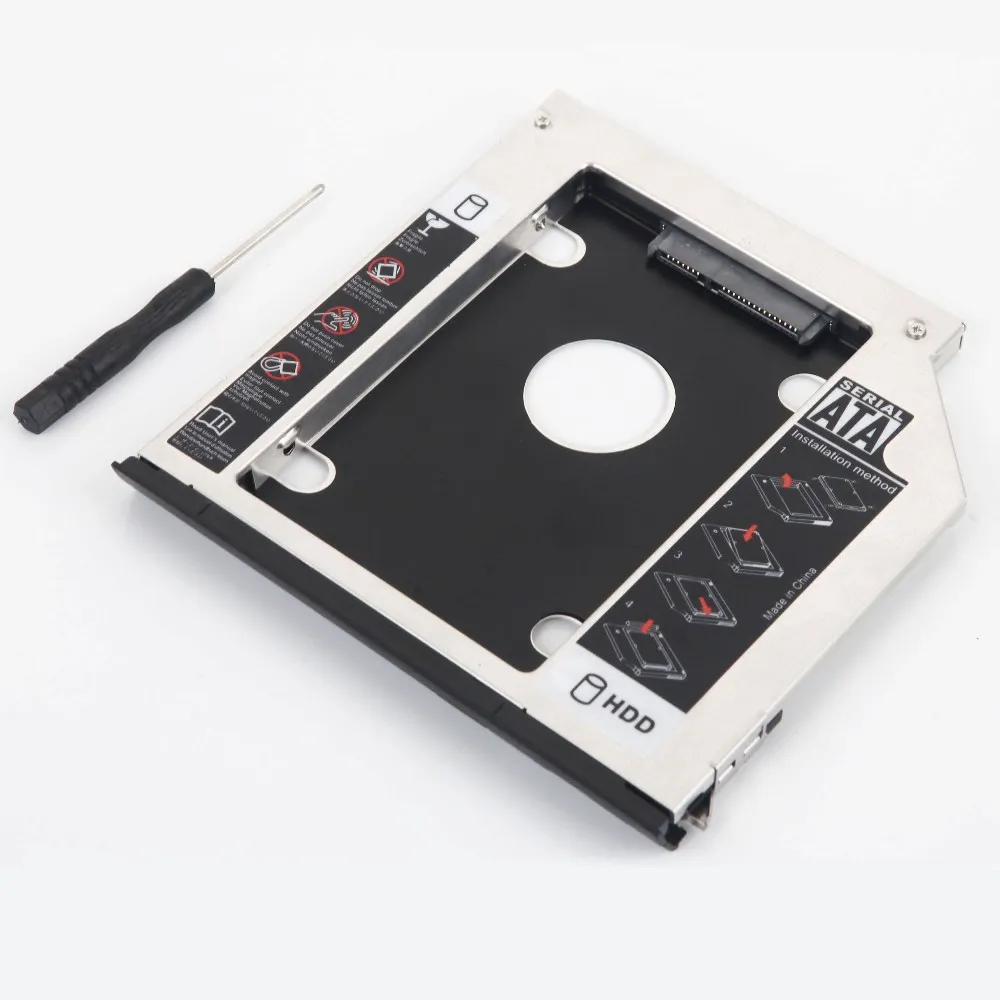2 й SATA 3 0 5 &quotжесткий диск HDD SSD Оптический корпус Caddy Корпус для Dell Latitude E6440 E6540 +