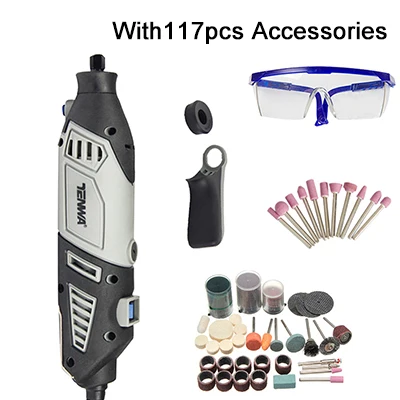 KiT B TENWA 170 Вт электрическая мини-дрель вращающиеся инструменты с переменной скоростью шлифовальный станок аксессуары для Dremel наборы можно выбрать - Цвет: KiT B