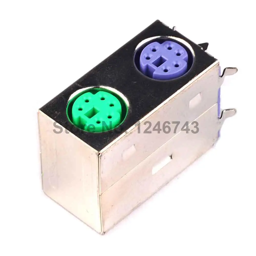 5 шт. PS2 двойная розетка Розетка клавиатура и мышь гнездо двойное сиденье|keyboard and