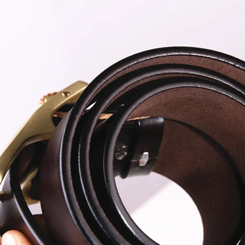 Мужской ремень из натуральной воловьей кожи с винтажной пряжкой 2017|leather belts for