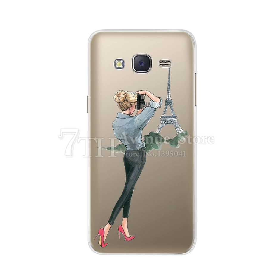 Молочно-Белый Чехол для samsung Galaxy J5 J500 J500F J500H милый мультяшный Мягкий силиконовый чехол для телефона для samsung Galaxy J5 Funda чехол - Цвет: Молочно-Белый
