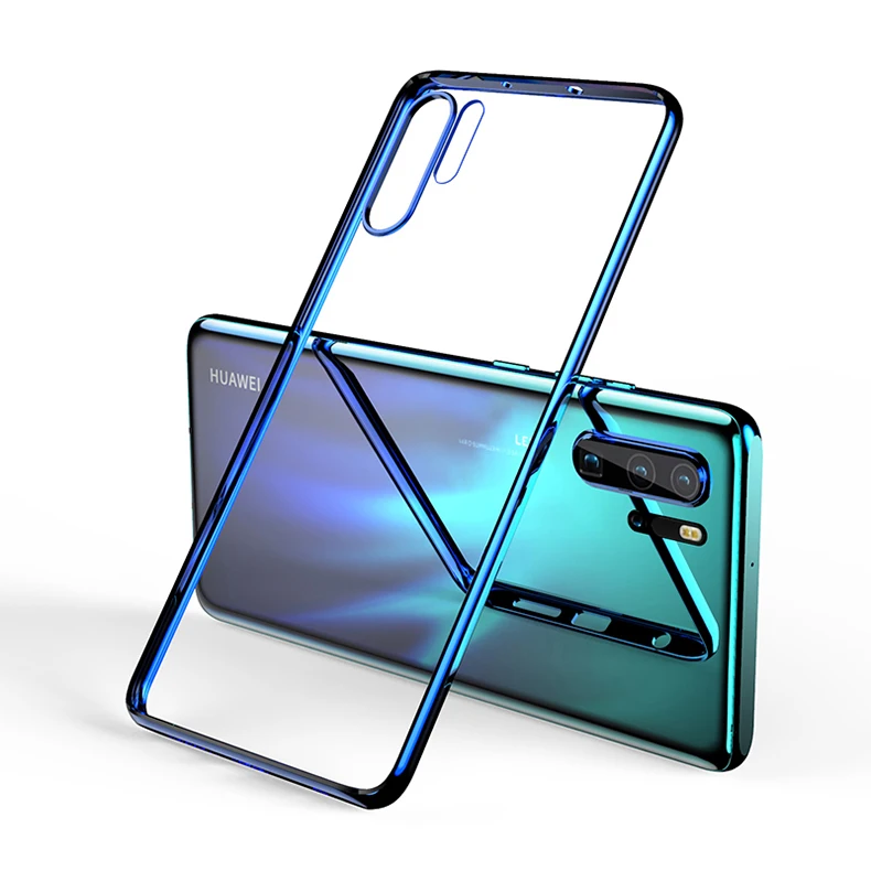 Модный чехол для Huawei P30 Pro с 3D лазерным покрытием роскошный мягкий прозрачный из
