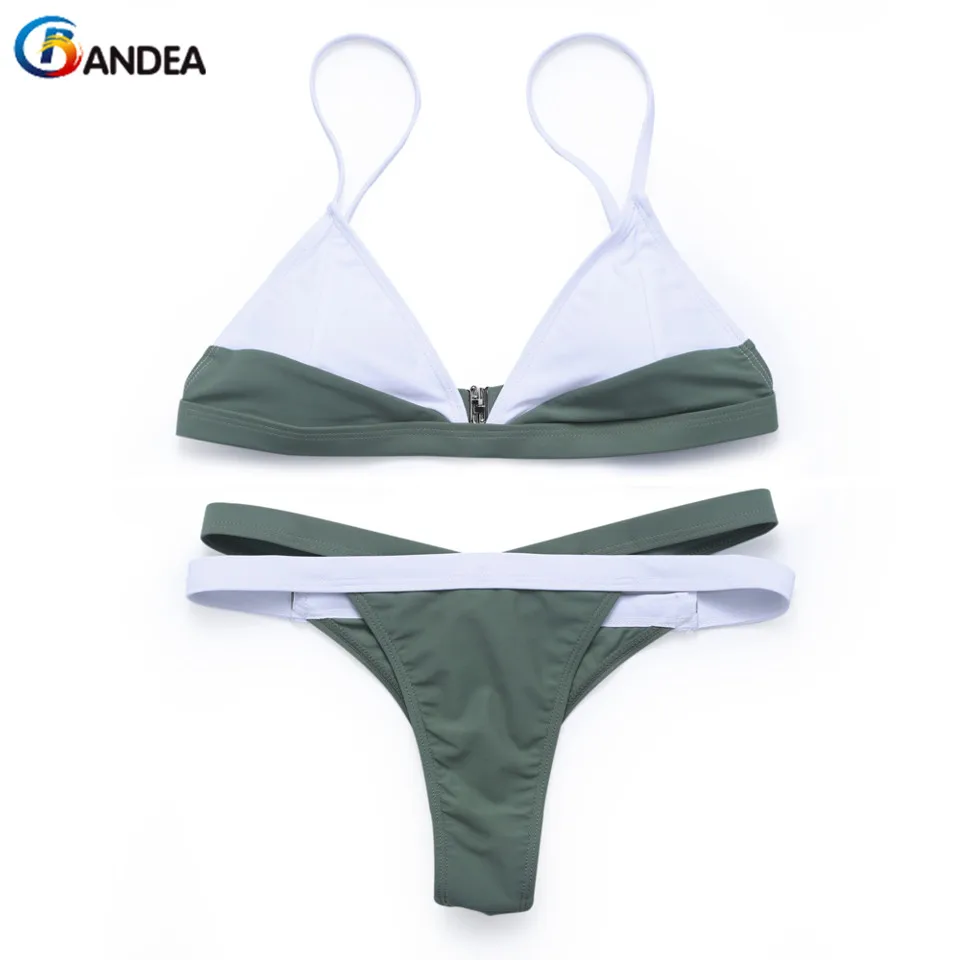 

BANDEA new sexy bikinis women patchwork swimwear thong bottom bathing suit female padding swimsuit summer wear 2019