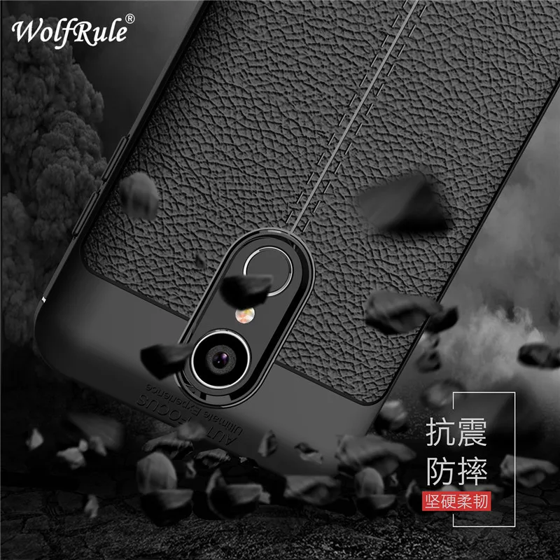 Чехол WolfRule для LG K8 2018 противоударный Роскошный кожаный чехол из ТПУ K9 чехлы