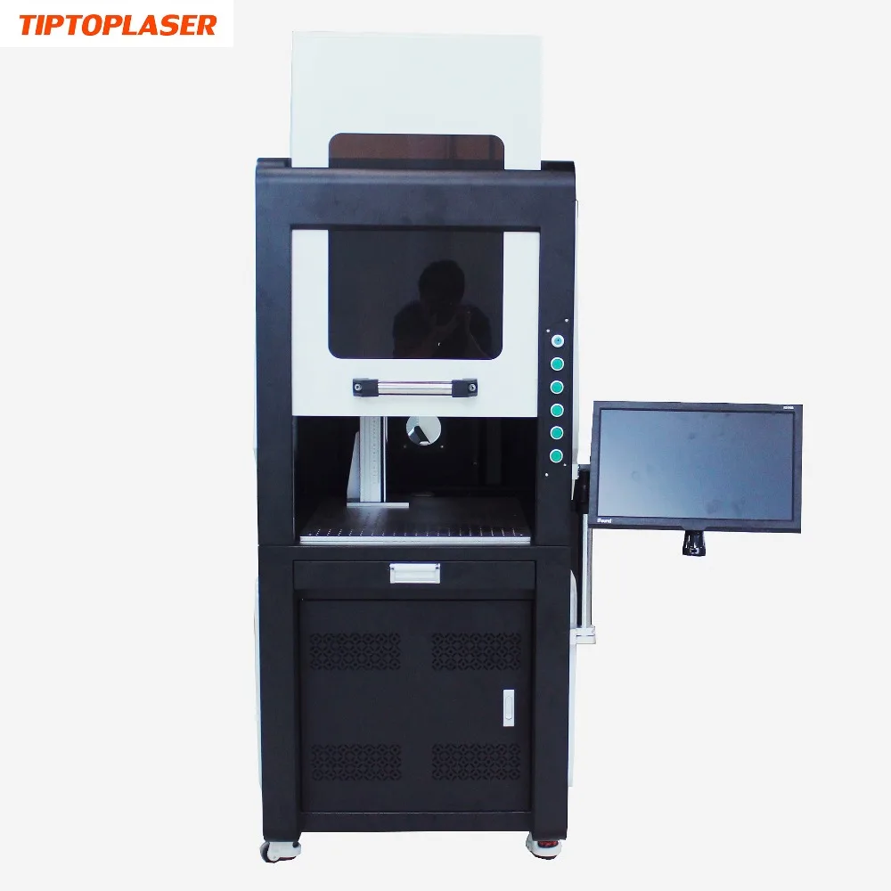 Высокая устойчивая волоконная лазерная гравировальная машина шкаф Лазерная