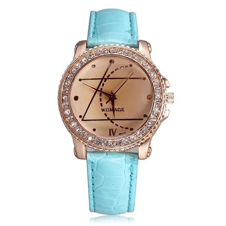 Women rhinestone watches fashion casual quartz watch crystal diamonds pu leather band girls hour clock new arrival best gift | Наручные
