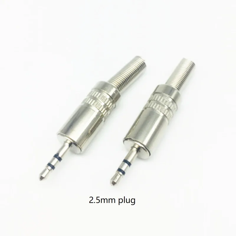 Металлический стерео штекер 2 5 мм разъем сделай сам для наушников аудиоразъем 20