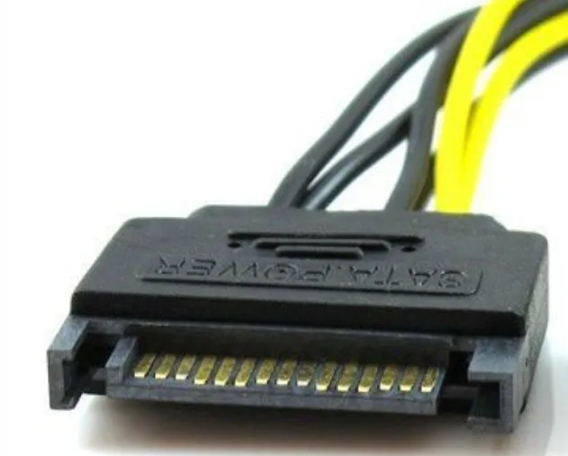 2 шт. адаптер питания SATA 15 Pin PCI Express|15 pin|sata male6 pin |