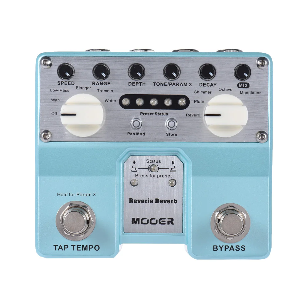 

MOOER Reverie Reverb Guitar Effect Pedal 5 Reverberation Modes 5 Enhancing Effects with Two Footswitch guitar pedal guitar parts