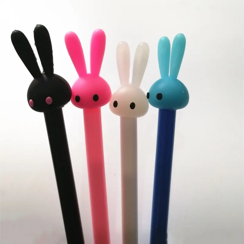 

36PCS Creative Stationery Crystal Head Long Ear Rabbit Neutral Pen Full Needle 0.5 Mm Black Signature Pen Gel Pens